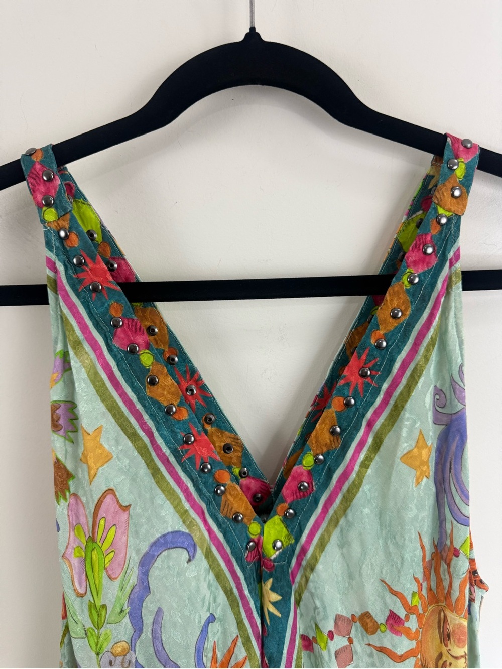 Johnny Was Eva Maxi Dress Kayla Print Size XL Embellished Celestial Print NWT - Picture 5 of 15